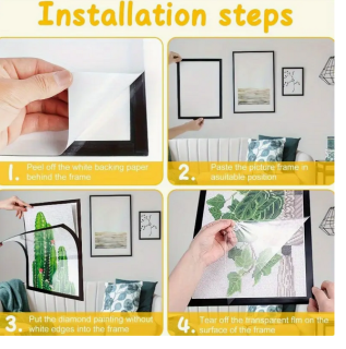 Preview: Diamond Painting 5Stück Magnet-Bilderrahmen A4